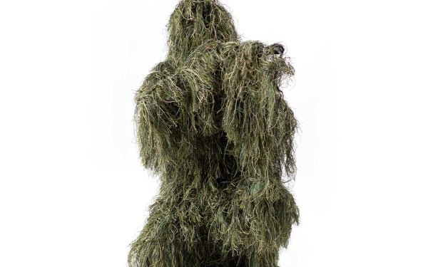 Ghillie suit in woodland camo