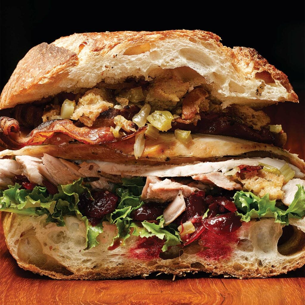 a thanksgiving leftover day sandwich