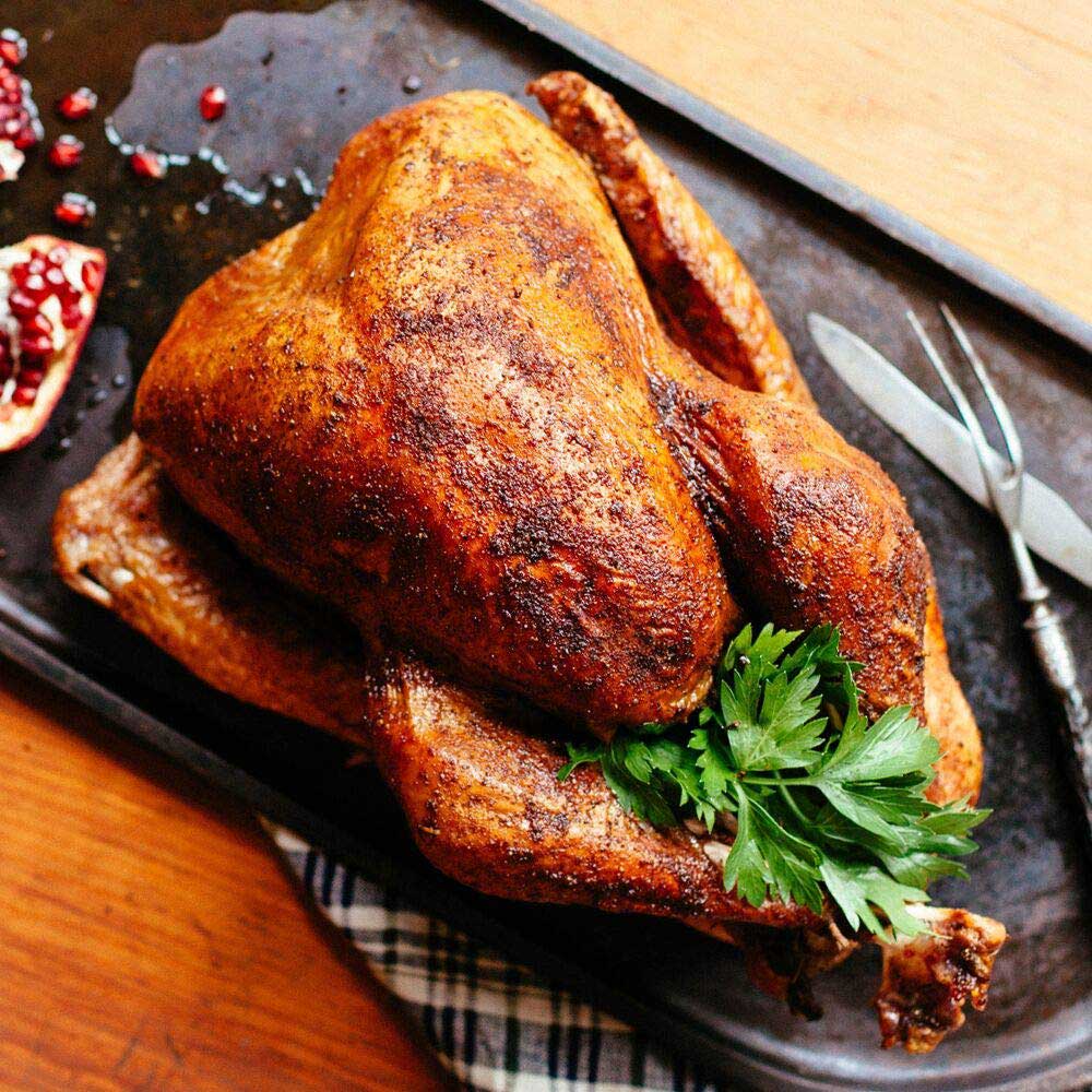 Beautiful golden roasted turkey