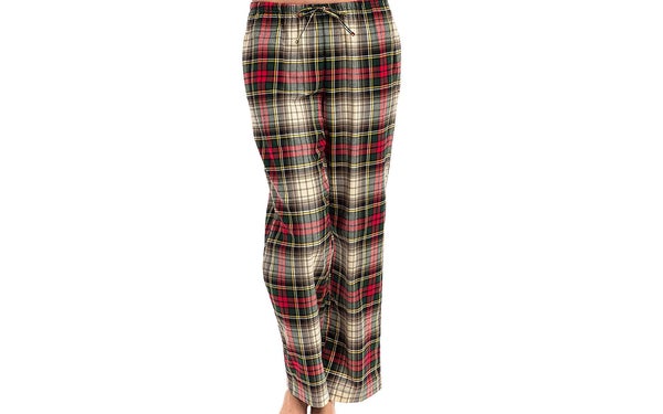 Alexander Del Rossa Women's Flannel Pajama Pants, Long Plaid Cotton Pj Bottoms
