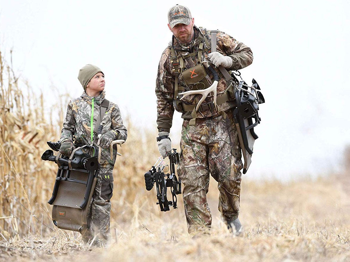 Dad and son hunting