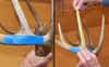 Measuring the tine length on deer antlers.