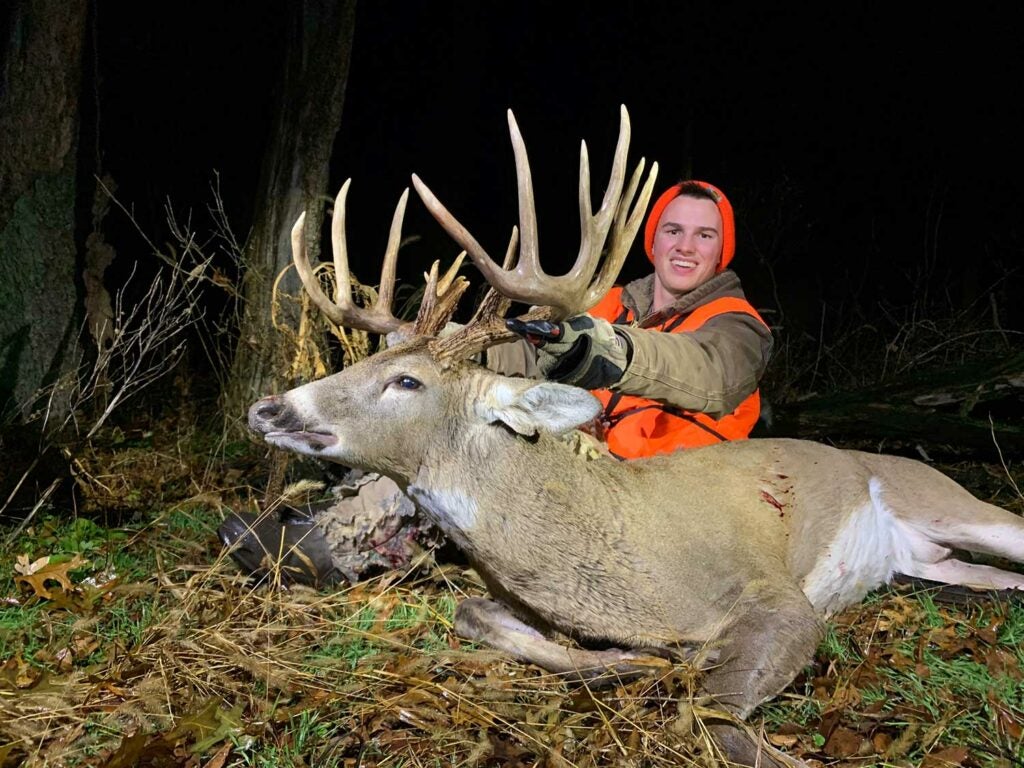 Josh Wagenbach shows off his big main-frame10-point, which grosses 190 B&C.