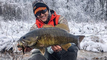 Huge Winter Bass On a Fly Rod? Yes, It's Possible
