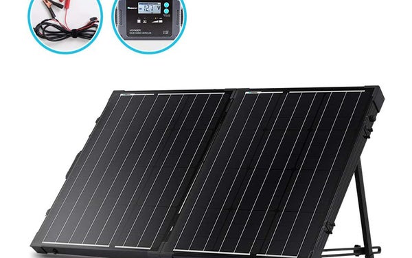 Renogy 100 Watt 12 Volt Monocrystalline Off Grid Portable Foldable 2Pcs 50W Solar Panel
