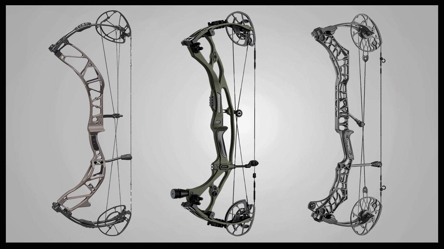 photo of three 2022 compound bow models
