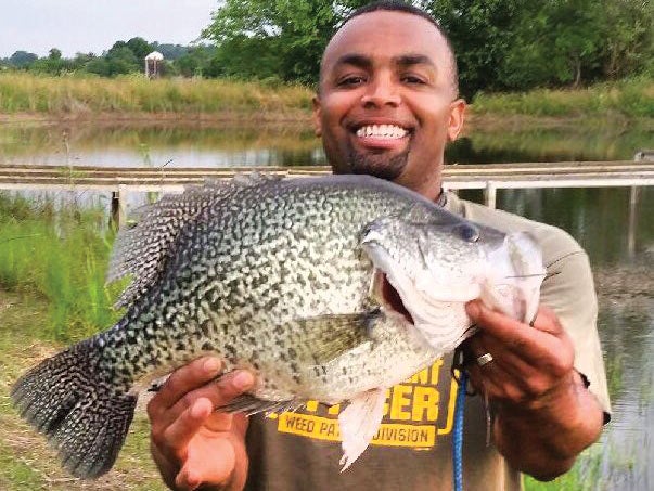 Jam Ferguson with the current black crappie record.