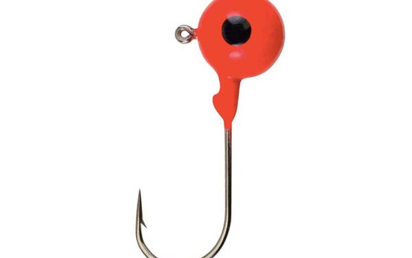A red Berkley fishing jig.