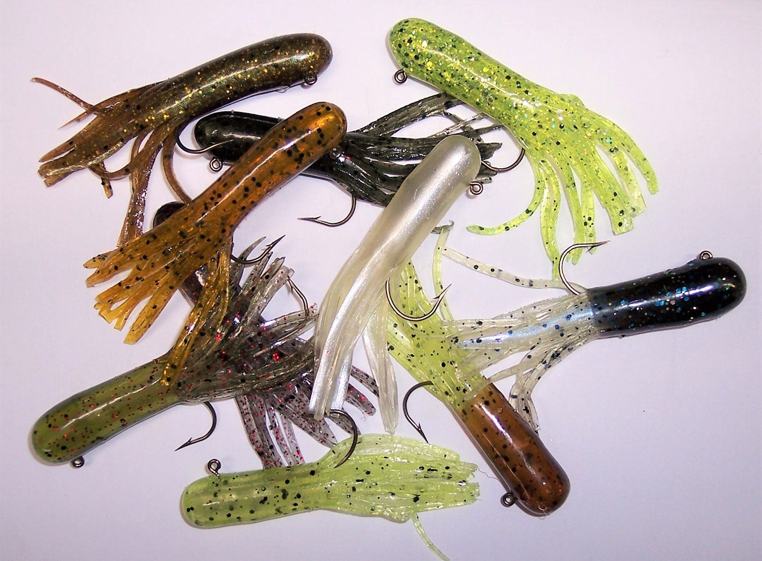 BLACK/CHARTREUSE SILVER GLITTER 20PK AWD BAITS 2" CRAPPIE DELIGHTS CD6 