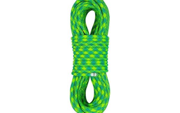Green climbing rope