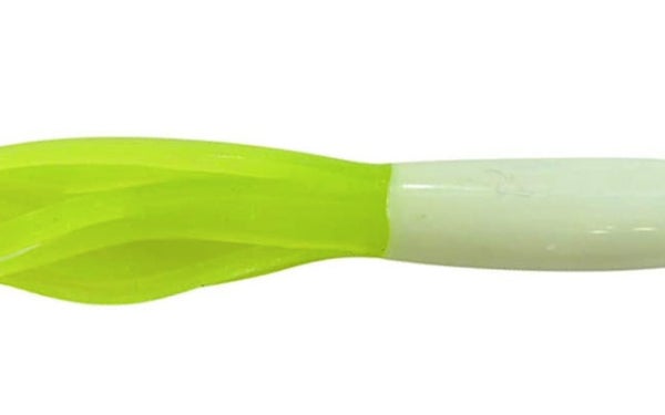 A yellow and green Southern Pro Lit'l Hustler on a white background.