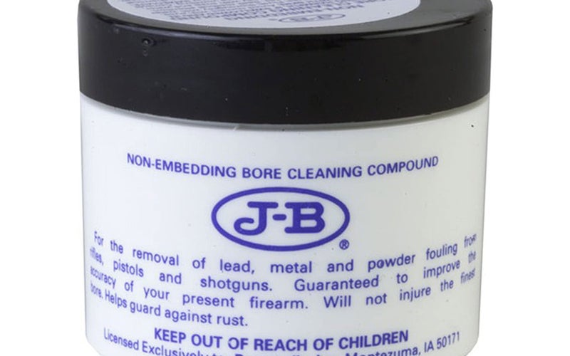 A tub of J-B bore cleaning compound.