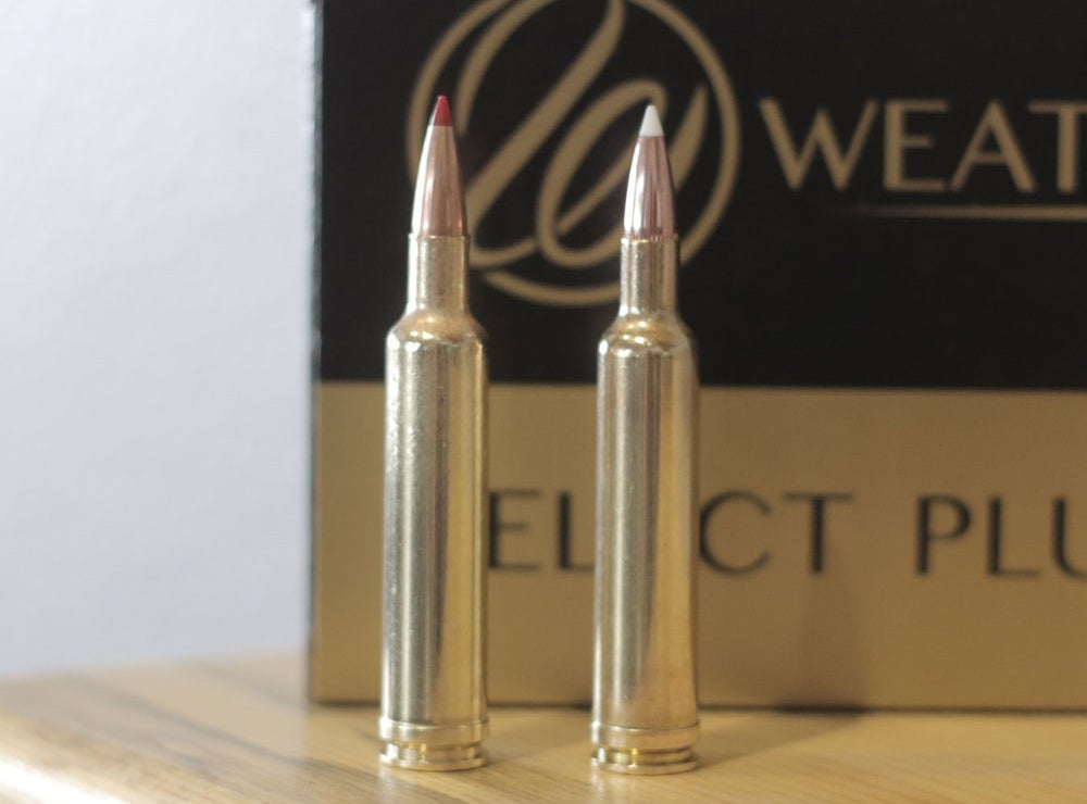 A box of Weatherby rifle bullets.