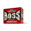 A box of boss shotgun shells on a black background.