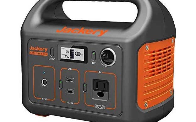 Jackery Portable Power Station Explorer 240, 240Wh Backup Lithium Battery, 110V/200W Pure Sine Wave AC Outlet, Solar Generator (Solar Panel Optional) for Outdoors Camping Travel Hunting Emergency