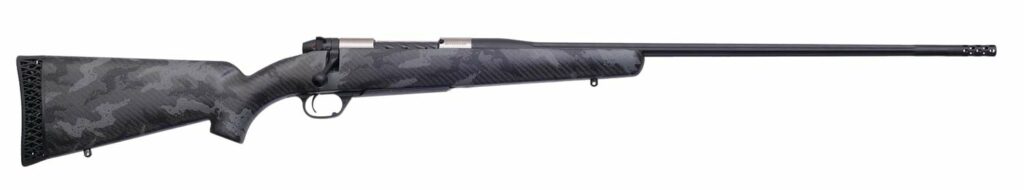 The Mark V backcountry rifle on a white background.