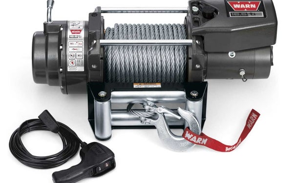 WARN 68801 16.5ti Series Electric 12V Heavyweight Thermometric Winch with Steel Cable Wire Rope: 7/16" Diameter x 90' Length, 8.25 Ton (16,500 lb) Pulling Capacity