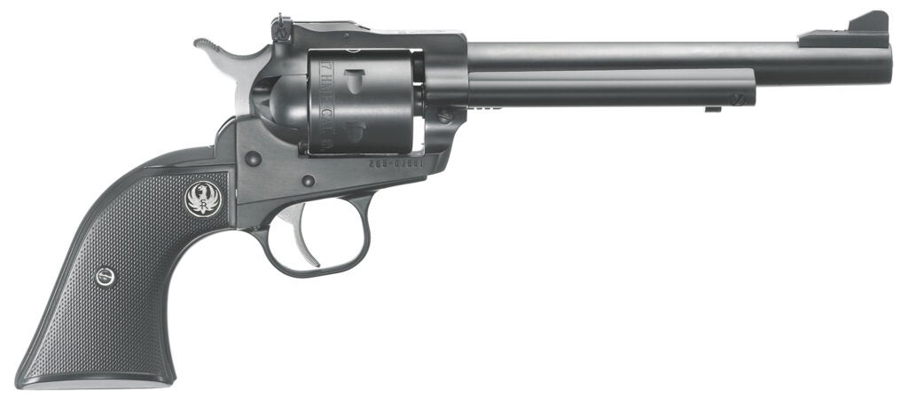 Ruger New Model Single Six Hunter .17 HMR on a white background.
