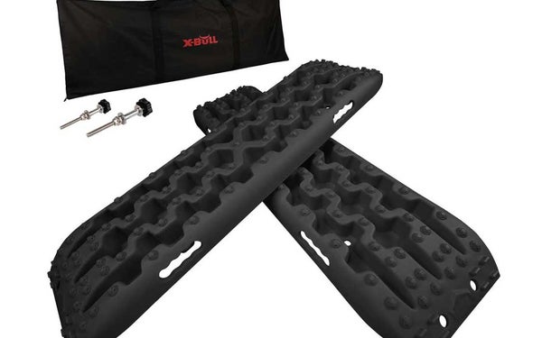 X-BULL New Recovery Traction Tracks Sand Mud Snow Track Tire Ladder 4WD (3Gen, Black)