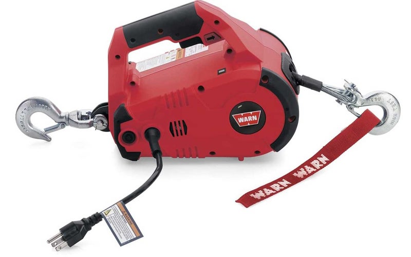 WARN 885000 PullzAll Corded 120V AC Portable Electric Winch with Steel Cable: 1/2 Ton (1,000 Lb) Pulling Capacity