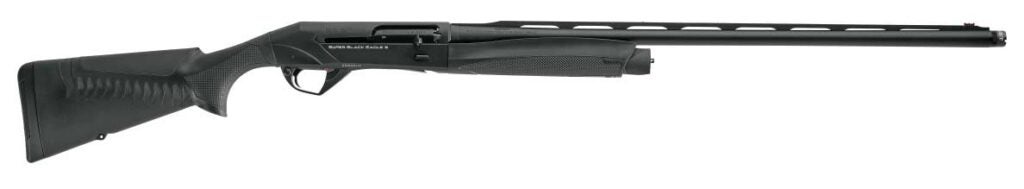 A Benelli SBE3 shotgun on a white background.