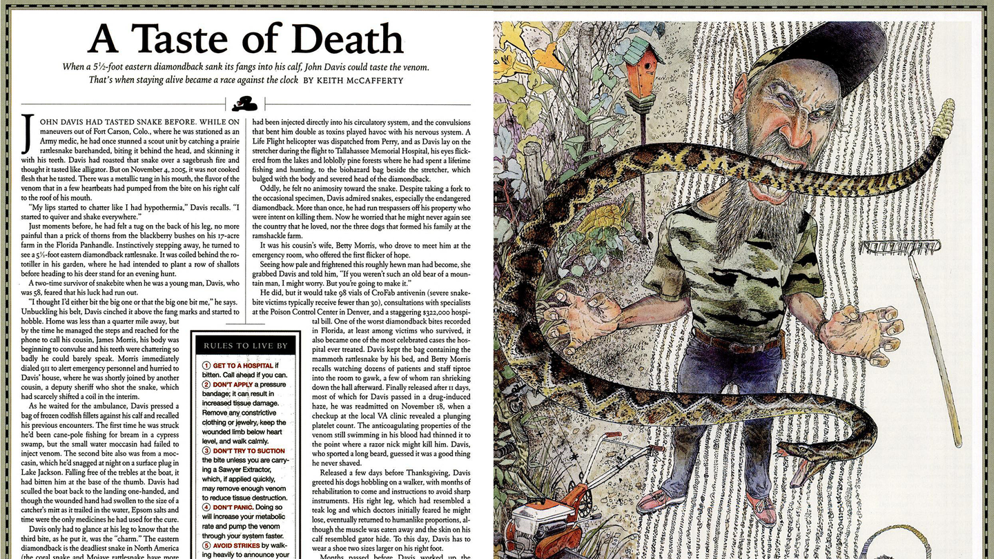 2006 magazine spread with text and illustration