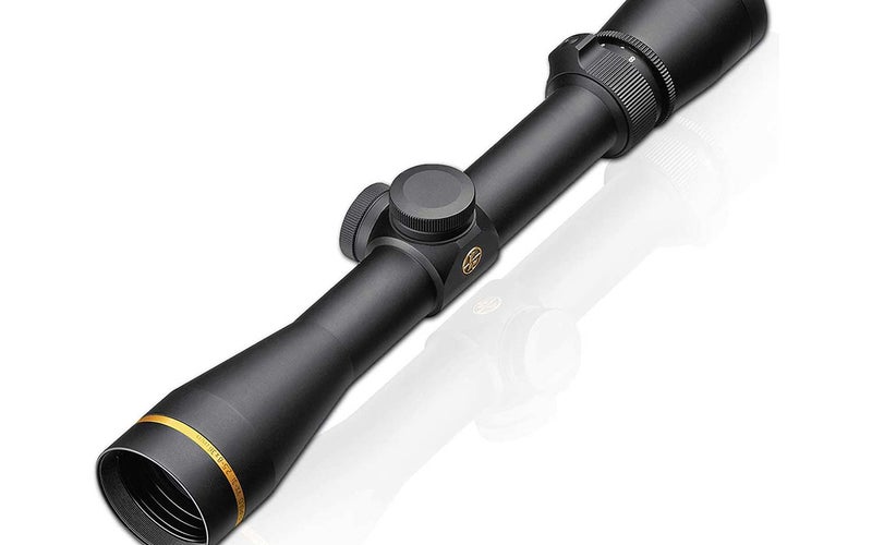 A Leupold riflescope on a white background.
