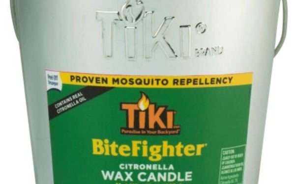 TIKI 1418014 Brand 17 oz. BiteFighter Galvanized Citronella Wax Candle Metal Bucket Silver Torch, 5.00