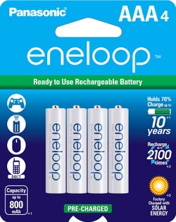 Eneloop rechargeable AAA batteries