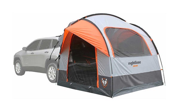Rightline Gear-110907 SUV Tent, Sleeps Up to 6, Universal Fit, Orange.