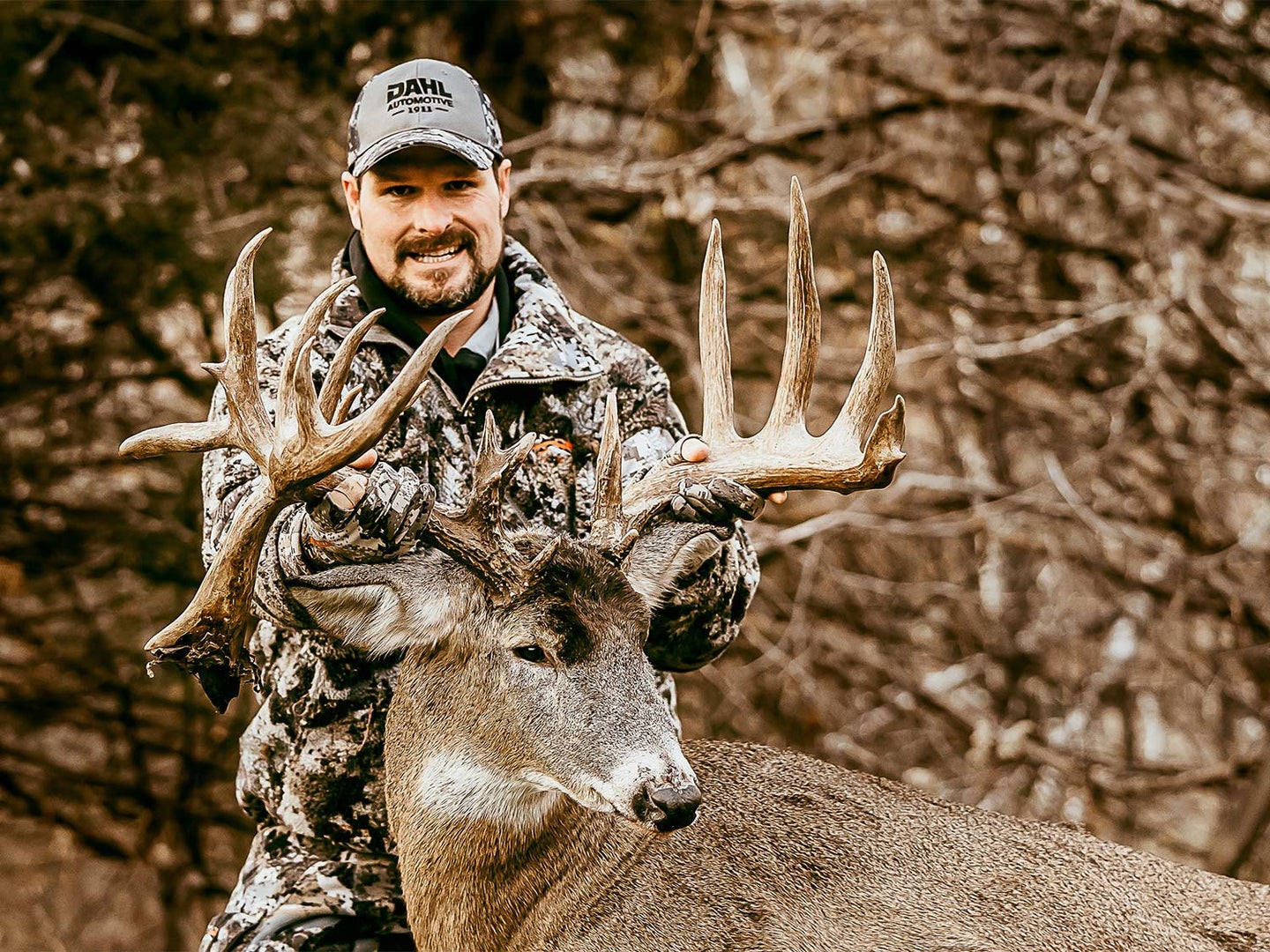 Kyle Dulek shows off his drop-tine giant.