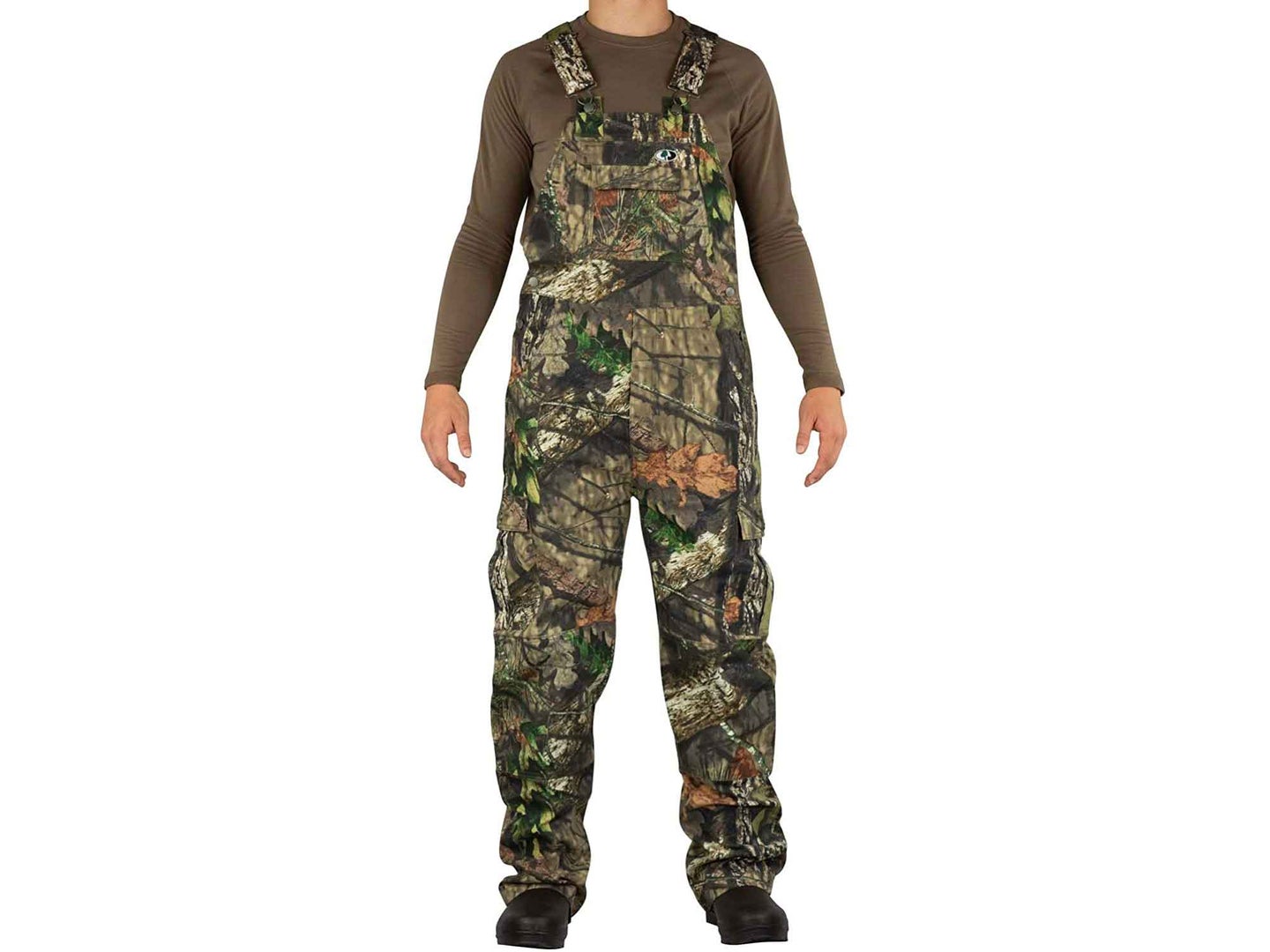 Mossy Oak Cotton Mill 2.0 Camo Hunting Bibs, Uninsulated Camo Overalls for Men