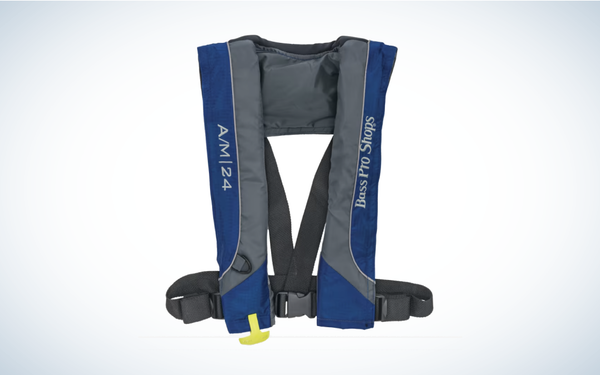 Best Kayak Life Vests: Bass Pro Shops AM24 Auto/Manual Inflatable Life Vest