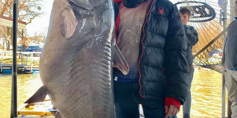 85-Pound Kid Catches 72.4-Pound Catfish—a Pending Texas Record