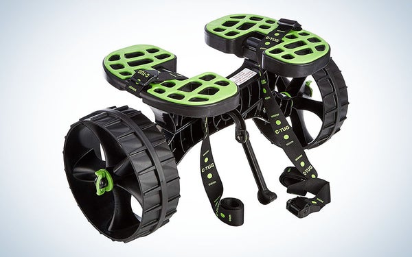 Green and Black Kayak Stroller