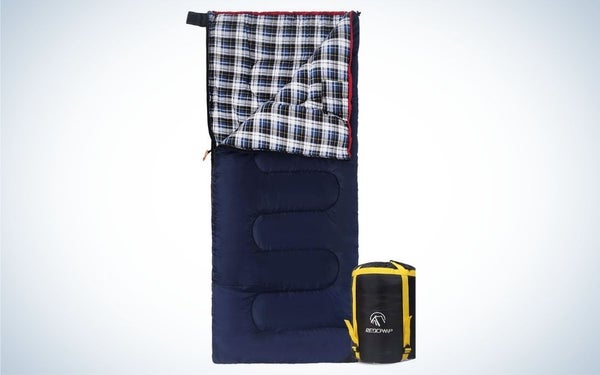 X-large navy blue summer sleeping bag with zipper