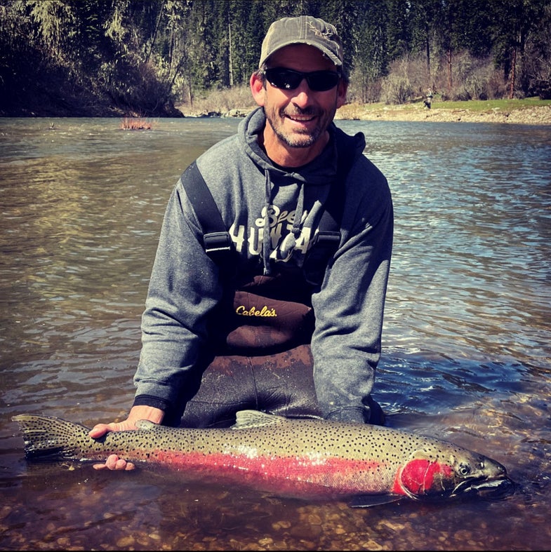 Scott Turner with the new Idaho catch-and-release state record steelhead.