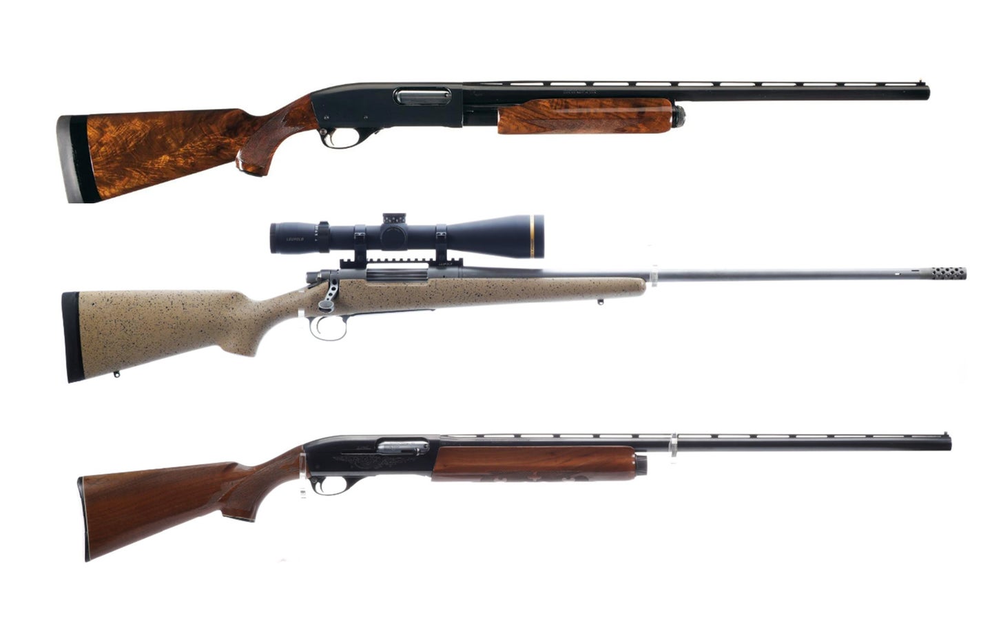 Remington 870, 700, and 1100.