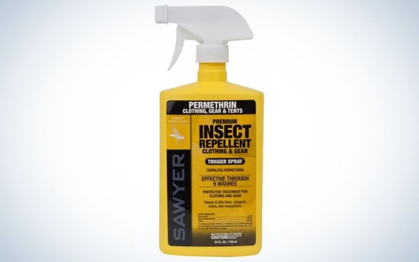 Yellow bottle of the best insect repellent makes a great Father's Day gift for Dad