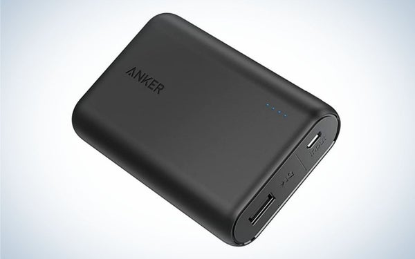 Small, black Anker portable charger are useful gifts for men