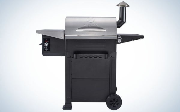 Black and silver wood pellet grill and smoker great prime day deal on grills