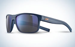 Polarized sunglasses with blue frame
