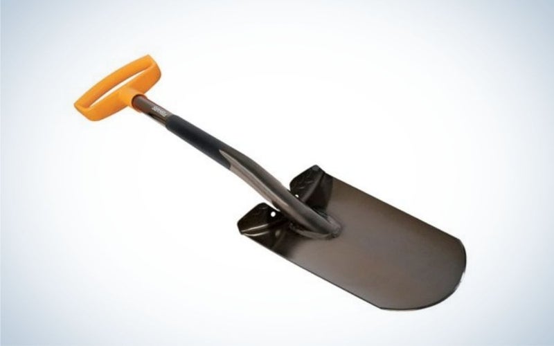 Black and orange, D-handle spade