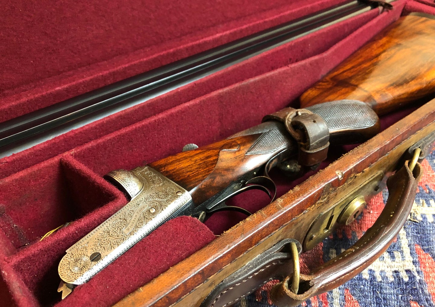 12-gauge classic upland shotgun in a case