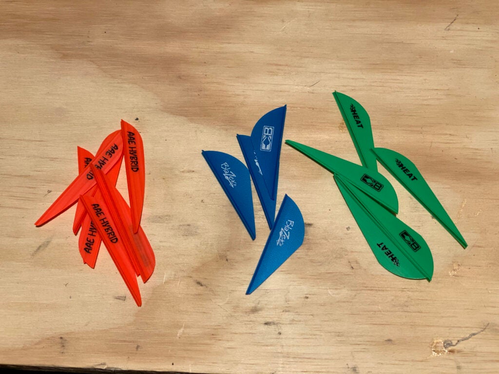 A selection of arrow vanes