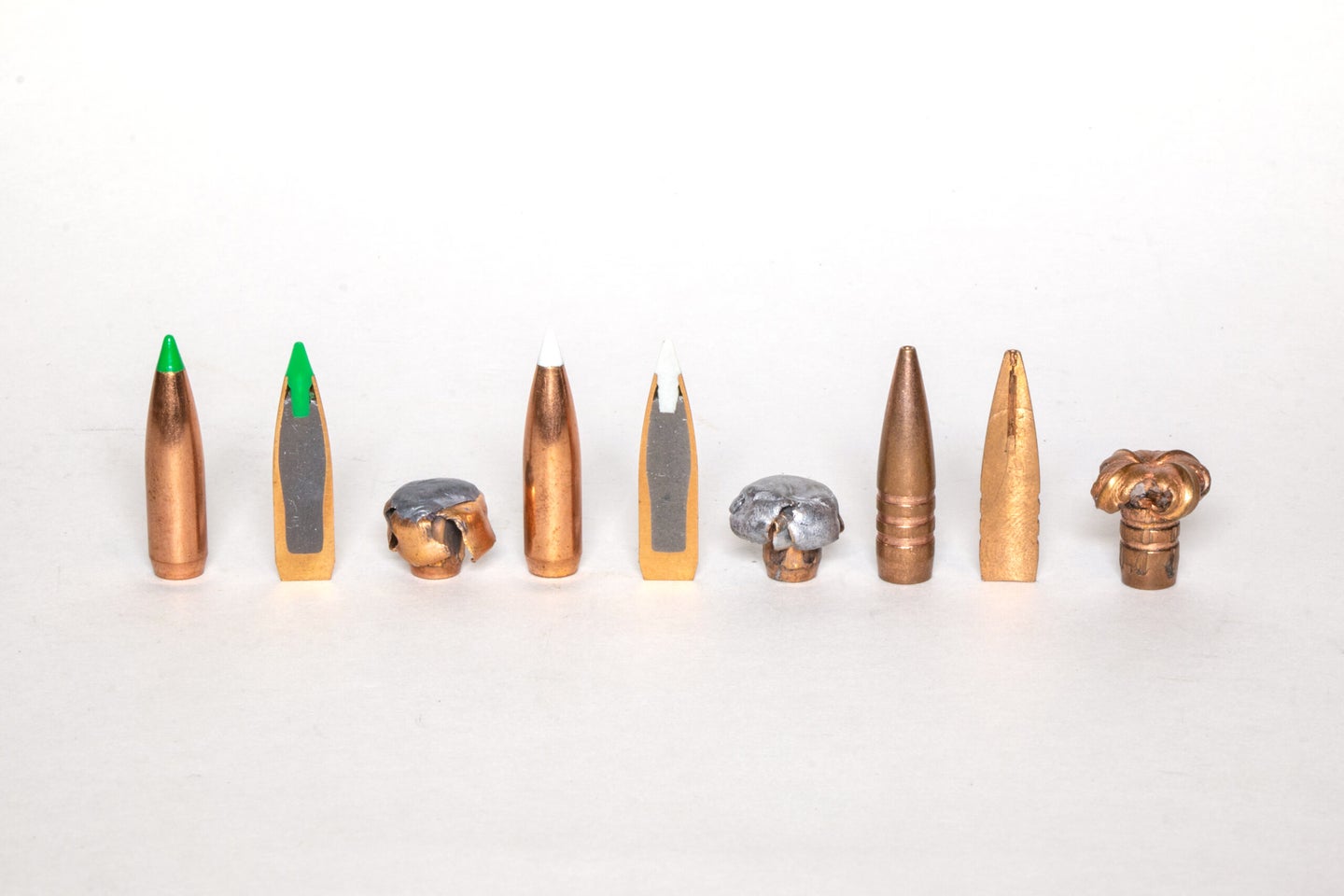 Jacketed, bonded, and all-copper bullets