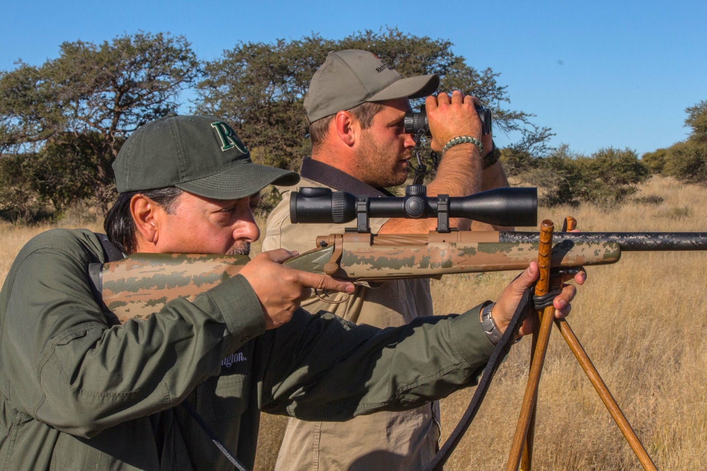 Hunters with riflescope