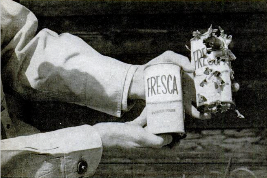 Fresca can used as a target for shooting