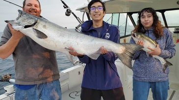 Teen's First Salmon Ever Is Michigan’s New State Record Chinook, at 47.86 Pounds