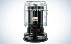 Black, indoor convection kerosene heater